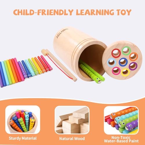 Montessori Toys for 2+ Year Old, Magnetic Fishing Game Color Sorting Toys - Image 4