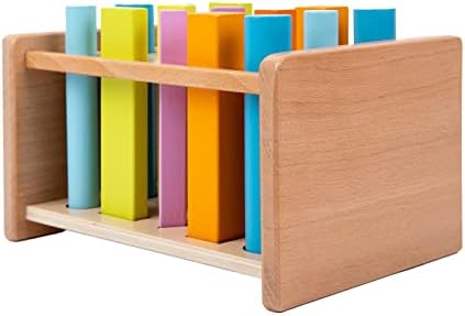 Montessori Toys for 1 2 3 Years Old Wooden 3D Shape Matching Toys,Wooden Posting Stand Montessori Color Sorting Sticks Game-Cognitive Shapes Colors,Educational Sensory Toy for Boys Girls Gift（15 Pcs） - Image 5