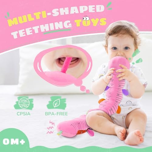 AWOTOY Baby Toys 6-12 Months Music Caterpillar Stuffed Animals Infant Toys - Image 5