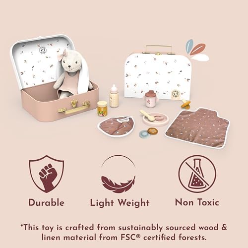 SPEEDY MONKEY My First Doll Set | Rabbit Baby Doll & Feeding Accessories - Image 4