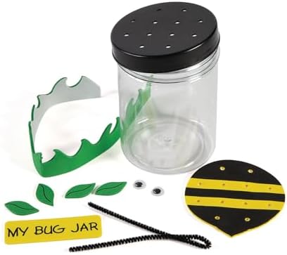 Fun Express Bug Catcher Kit for Kids - Makes 12 Bug Jars with Craft Supplies | Bug House Container with Ventilated Lids for Lightning Bug Catching | VBS Crafts, Bug Party Favors & Nature Explorer Kit - Image 3
