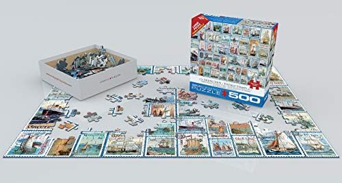 EuroGraphics (EURHR) Sailing Ships Vintage Stamps 500Piece Puzzle 500Piece Jigsaw Puzzle - Image 3