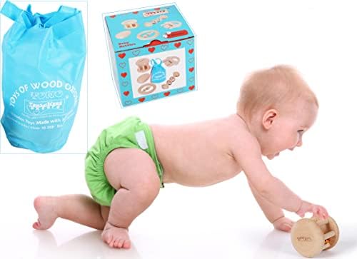 TOWO Wooden Baby Rattles Maracas, Musical Shaker Toy for Infants - Image 6