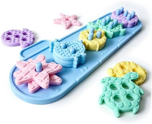 Montessori Toys for 1+ Year Old, Silicone Baby Stacking Shape Color Sorting Toys for Toddlers 1-3, Preschool Learning Activities Toddler Games, 1 2 3 Year Old Girls Boys Birthday Gifts by TinyHugs