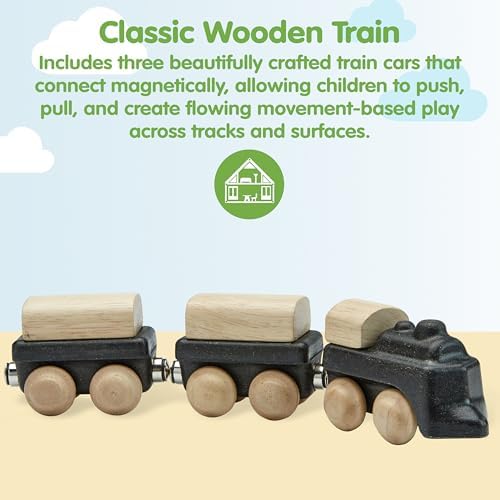 PlanToys® Classic Train Wooden Montessori Vehicle Kids Indoor Play Set Toy - Image 2