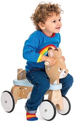 Le Toy Van - Petilou Wooden Ride On Deer Push Along Toy for Toddlers | Suitable for Boy Or Girl 1 Year Old +, Small - Image 4
