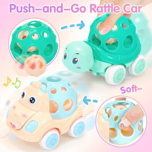 AmiDear Baby Gift for 1-2 Year Old Girl, 10-in-1 Montessori Toys Bus for Baby 6-12-18 Months+, First Christmas and Birthday Gifts, Blue Educational Musical Sensory Learning Toddler Toys Age 1-2 - Image 4