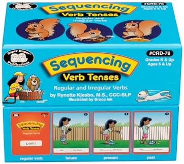 Super Duper Publications | Sequencing Regular and Irregular Verb Tenses Fun Deck | Early Reader and Grammar Flash Cards | Educational Learning Materials for Children by SuperDuperPublications