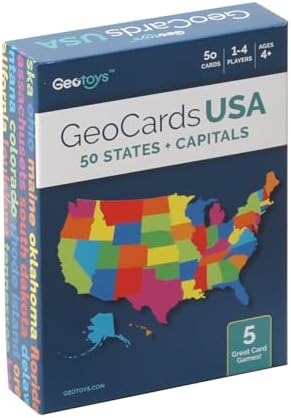 GeoCards USA Flashcards, States and Capitals, Geography Games for Ages 4+ - Image 6