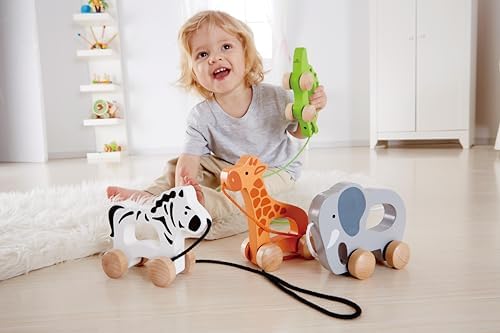 Hape Wooden Elephant Pull-Along Baby Toy| Early Learning Push and Pull Toys for Toddlers Age 1 Years and Up - Image 2
