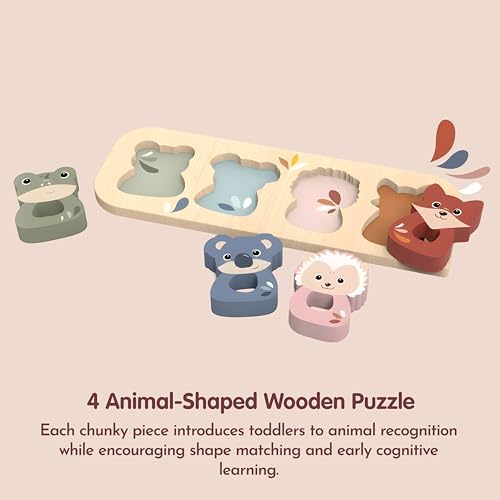 SPEEDY MONKEY Wooden Animal Puzzle | Kids Shape Sorter Puzzle Learning Toy - Image 3