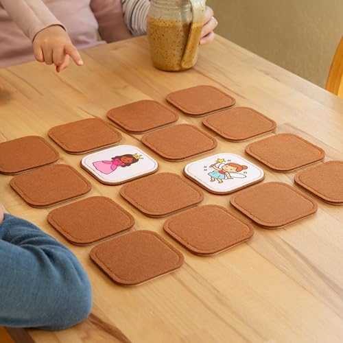 Felt Princess Matching Game for Toddlers – Fairy Tale Memory Game & Flash Cards – Soft and Safe for Ages 1+ – Montessori Preschool Learning Activity – Educational Princess Toy for Girls & Boys - Image 2