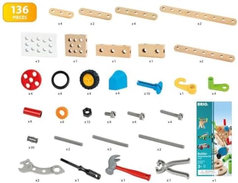 BRIO Builder 34587 Construction Set - 136-Piece STEM Toy with Wood and Plastic for Kids | Enhances Creative Skills | Safety Tested | Age 3 and Up - Image 6