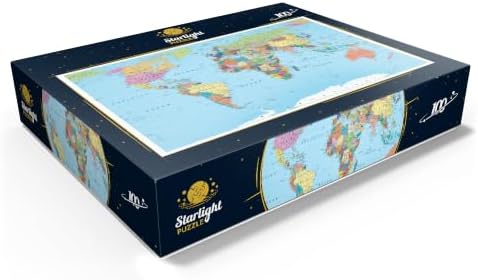 MyPuzzle Color World Map - Borders, Countries, Roads and Cities - Premium 100 Piece Jigsaw Puzzle for Adults - Image 3