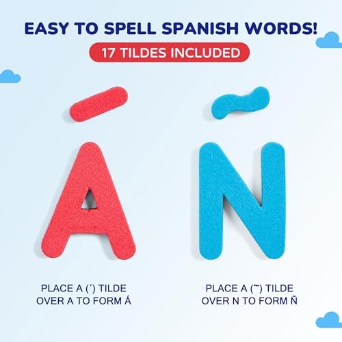 JoyCat Bilingual Magnetic Letters Kit 255PCS, Phonics Letter Tiles Learning - Image 2