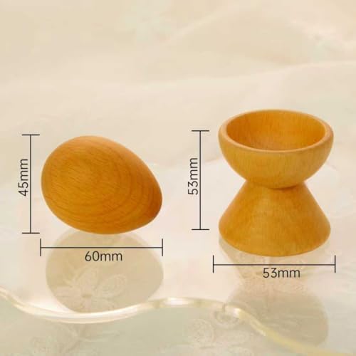 Wooden Egg and Cup Set, Montessori Educational Toy for Baby - Image 3