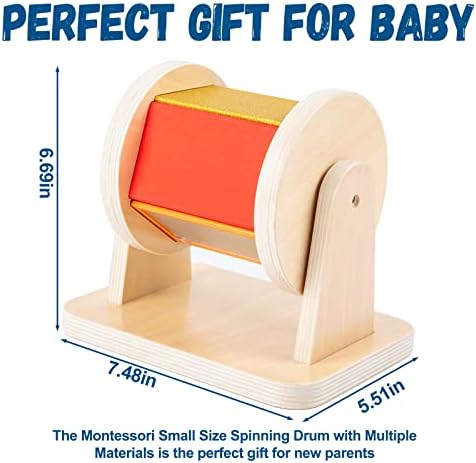 Adena Montessori Rainbow Spinning Drum, 6-12mo, Medium - Image 5