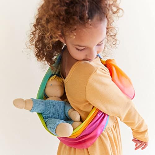 Sarah's Silks Enchanted Playsilk | 100% Silk Sensory Toys for Toddlers | Square Scarves, Montessori and Waldorf Toys for Pretend Play - Rainbow - Image 6