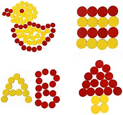 TOMMYHOME Plastic Two-Color Counter,Red/Yellow Two Side 1000 PCS,Counting Manipulatvies, Math Counters for Kids, Counting Chips - Image 6