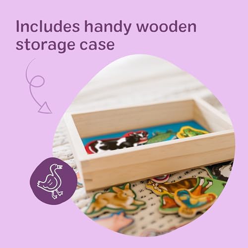 Melissa & Doug Wooden Animal Magnets Set (20 Pieces) – Farm, Zoo & Pet Fridge Magnets in Storage Box – Montessori Preschool Learning Toys for Toddlers & Kids Ages 2+ - FSC-Certified - Image 4