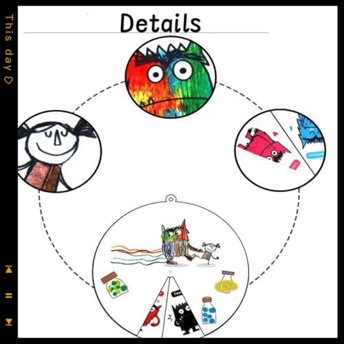 Felt Monster Emotion Wheel for Kids, Interactive Feelings Chart, Social Emotional Learning Tool for Parent-Child Communication & Classroom Activities - Image 3