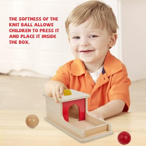 Adena Montessori Object Permanence Box with 3 Balls, 6-12m - Image 4