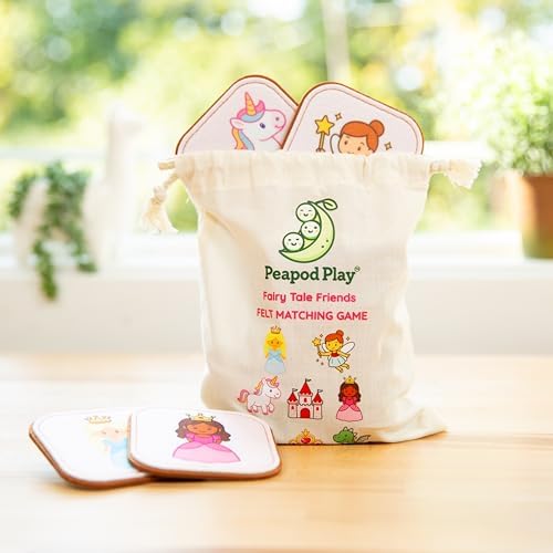 Felt Princess Matching Game for Toddlers – Fairy Tale Memory Game & Flash Cards – Soft and Safe for Ages 1+ – Montessori Preschool Learning Activity – Educational Princess Toy for Girls & Boys - Image 5