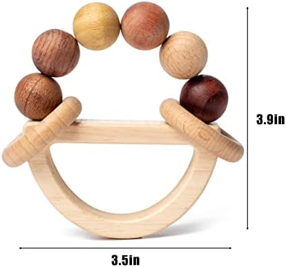 Baby Rattles 0-6 Months, Wooden Toys for Babies 6-12 Months - Image 3