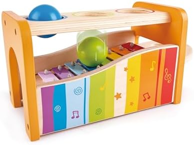 Hape Pound & Tap Bench with Slide Out Xylophone - Award Winning Durable Wooden Musical Pounding Toy for Toddlers - Image 6