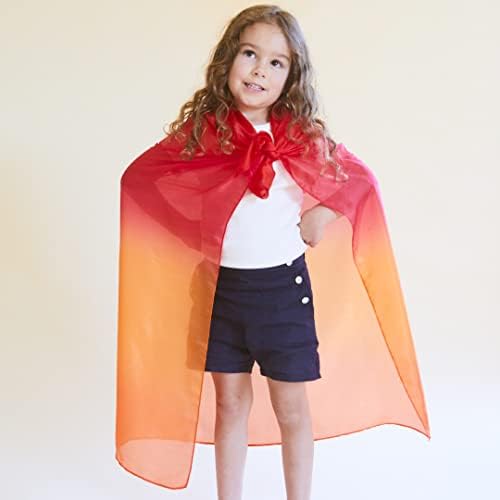Sarah's Silks Enchanted Playsilk, 100% Silk Scarves for Kids and Toddlers, Sensory Toys | Bright Square Scarves, Montessori Waldorf Toys for Imaginative and Pretend Play - Fire - Image 5