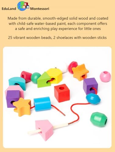 Practical Life/Math/Sensorial/Wooden Blocks Sewing/Lacing/String Beads Sequencing/Stacking/Building Geometric Shape Block Column Card Patterns Matching STEM Toys Gifts 3-6 - Image 6
