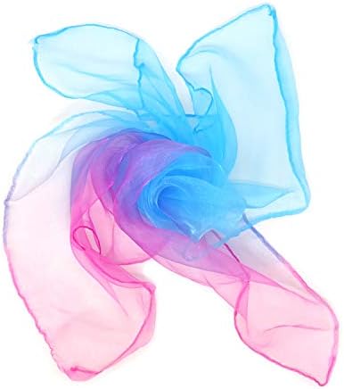 Honbay 12PCS Gradient Color Square Scarves Juggling Scarves Silk Dance Scarves Performance Props,24 x 24 Inch - Image 5
