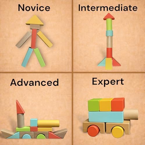 MOD 100-Piece Wood Building Blocks Set — Includes Heavy Duty Shape-Sorter Lid & Storage Bucket Pastel Color Wooden Blocks, Educational Screen-Free Toy for Toddlers Ages 1 2 3 - Image 5