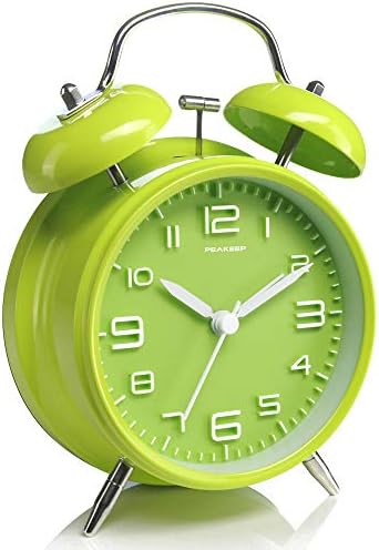Peakeep 4 Inches Twin Bell Loud Alarm Clock for Heavy Sleepers by PEAKEEP
