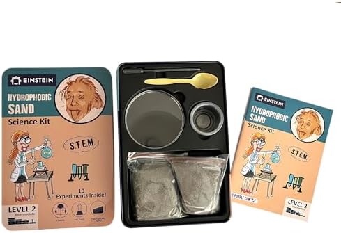 Einstein’s “Hydrophobic Sand Kit for Kids. STEM for Boys & Girls Aged 6 and Above. 10 Exciting Experiments Inside. Detailed Picture Guide Included. - Image 2