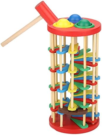 Colorful Wooden Knock Ball Ladder Toy Intelligence Development Kids Children Preschool Gift - Image 6