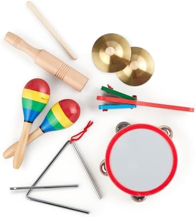 Melissa & Doug Band-in-a-Box Clap! Clang! Tap! - 10-Piece Musical Instrument Set by Unknown