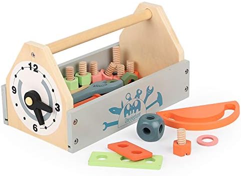 Wooden Tool Toy Toolbox Toddler Educational Construction Kids Toys Play Accessories Set Creative Gift for 3 Year Olds and Up Boys Girls - Image 4