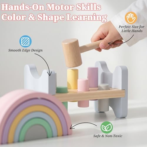 WOODENFUN Wooden Montessori Kids Toys Play Kit, Educational Learning Set - Image 4