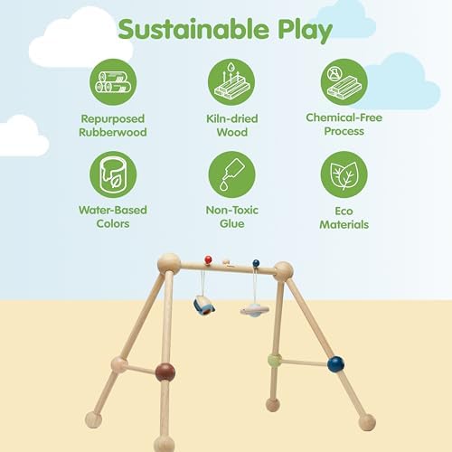 PlanToys® Play Gym Wooden Baby Activity Toy Orchard Montessori Kids Sensory - Image 3