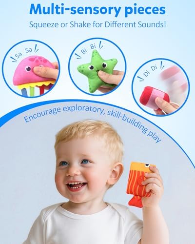 Coogam Montessori Toys for 1 2 3 Year Old, Cloth Fishing Game Toddlers Gift - Image 4