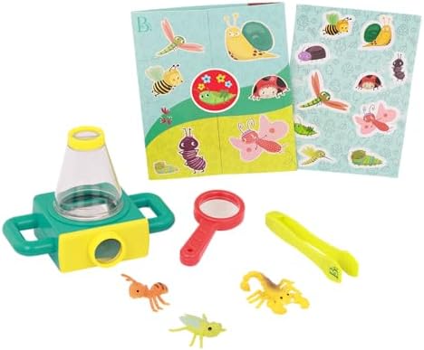 B. toys Kids Microscope Little Explorer Pack 9pc Science Set, Summer by Btoys