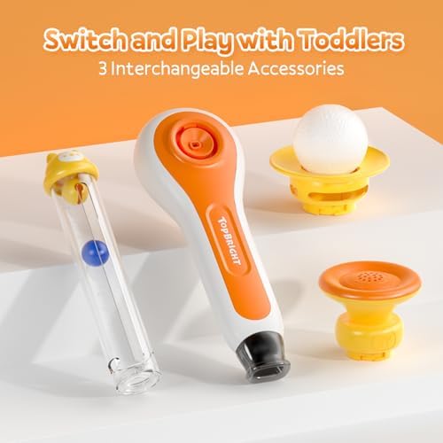 TOP BRIGHT 3 in 1 Sensory Toys for Toddlers with Whistle & Ball Blowing - Image 6