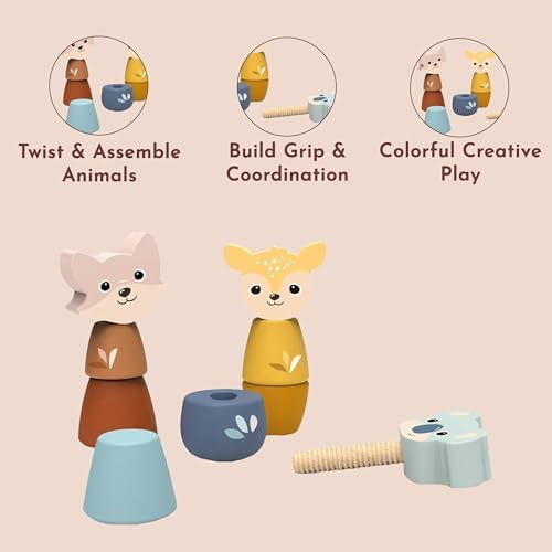 SPEEDY MONKEY Wooden Screw Toys | Animal Nuts & Bolts Set Montessori Toy - Image 5