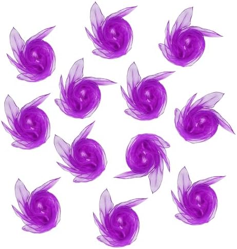 Lolakee Dance Scarves 12 Pcs Juggling Scarves for Kids Play Silk Scarve for Babies Toddlers Children Movement Learning Education Musical Accessories Colorful Scarfs Magic Tricks Performance (Purple) by Lolakee