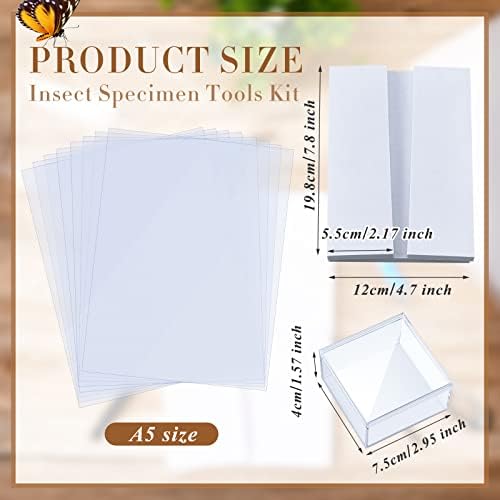 Taiyin 14 Pcs Insect Pinning Tools Kit, Clear Insect Display Case - Image 2