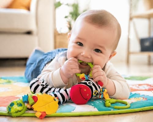 Balibazoo Zoya the Zebra Musical Hanging Baby Toy – Pull-String Lullaby Music Box, Baby Safe Mirror & Multi-Texture Teethers | Clip for Stroller, Car Seat & Carrier | Developmental Toy 0-24M - Image 2