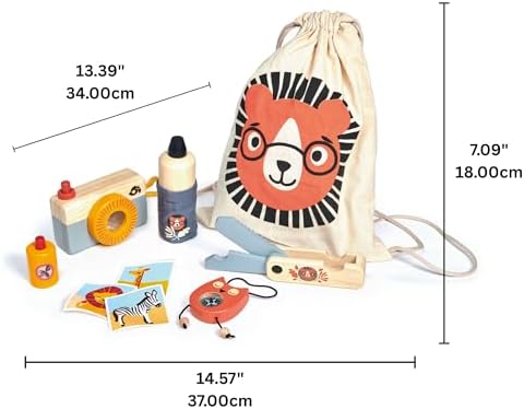 Tender Leaf Toys - Safari Adventure - 10 Pcs Outdoor Adventure Educational Playset for Kids, Exploration Kit with Drawstring Backpack - Gift Set for Camping, Hiking, and Pretend Play - Age 3+ - Image 3