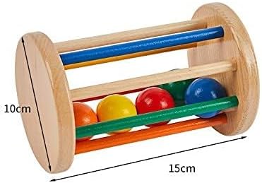 Spinning Drum Toy Play Kit for 6-12 Months Infant,Wooden Spinning Rainbow Baby Toys, Learning & Education Toys for Early Development - Image 3