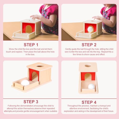 Montessori Wooden Object Permanence Box Toys for Babies, Ball Drop Toy with Tray for 18+ Months Kids, Fine Motor Toys for 2 3 Years Old, Sensory Toy Early Age Learning Materials - Image 7